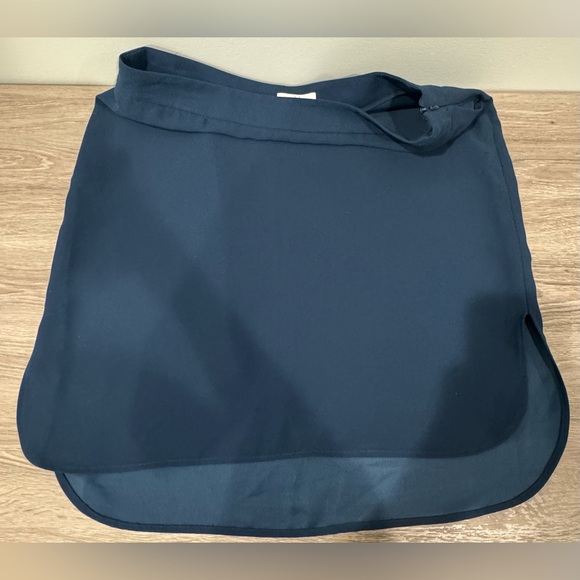 Halston Navy Blue Midi Skirt Size 10 - Picture 3 of 10